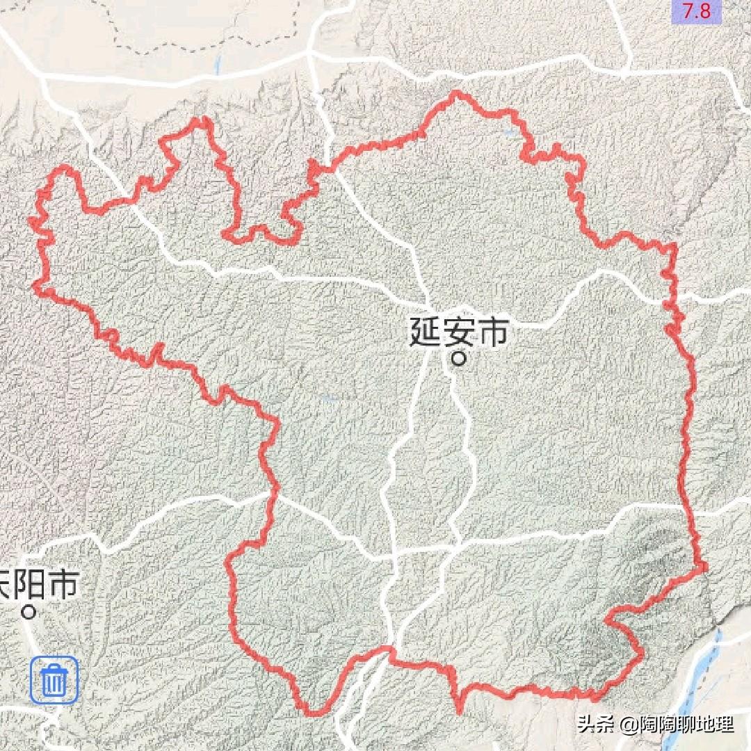 延安市哪个县面积最大()