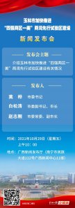 ​10月29日上午10时广西将举行玉林市加快推进“四强两区一美”两湾先行试验区
