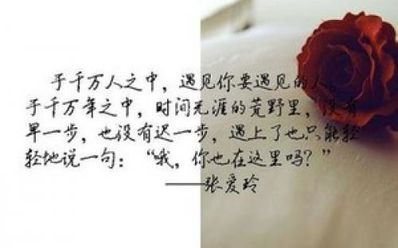 关于忘记的名言张爱玲