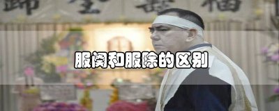 ​服阕的服是什么意思 服阙和服除