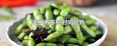 ​毛豆煮多长时间能熟百科 毛豆煮多长时间能熟去壳