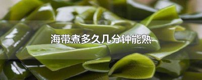 ​海带要煮几分钟能熟 海带煮几分钟可以煮熟