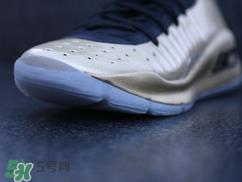 under armour curry4 parade怎么样？库里第四代战靴金属色细节照片