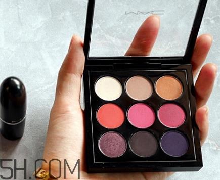 mac red hot9色眼影盘色号_试色图