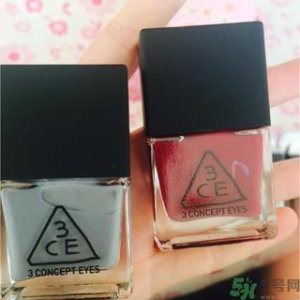 ​3CE指甲油真假辨别对比图