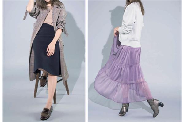 女生秋冬鞋子搭配衣服图片