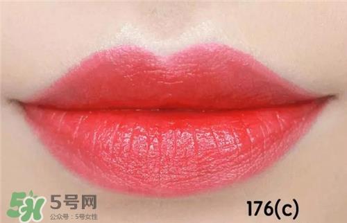 兰蔻菁纯唇膏176试色 兰蔻丝绒唇膏176试色图