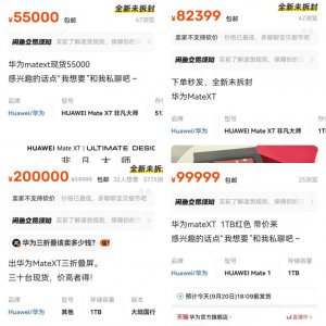 ​华为三折叠屏手机正式开售，二手平台溢价超三万
