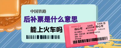 ​后补票是什么意思，能上火车吗，是一种系统自动排队购票方法