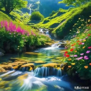 ​男人女人最旺财运的风景头像：山水相依，背有靠山，流水生财